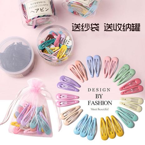 The new simple candy color hairpin cheap hairpin canned wholesale's discount tags