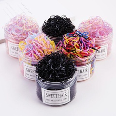Girls' rubber band hair band disposable black rubber band thickened baby head rope children's hair accessories