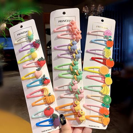 New fashion color cute fruit cartoon cheap hairpin wholesale's discount tags