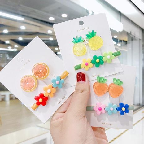 New fashion fruit side clip color cheap flower hairpin wholesale's discount tags