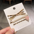 3piece hair clip Korean style simple pearl bowknot love cheap wholesale hairpinpicture14