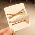 3piece hair clip Korean style simple pearl bowknot love cheap wholesale hairpinpicture18