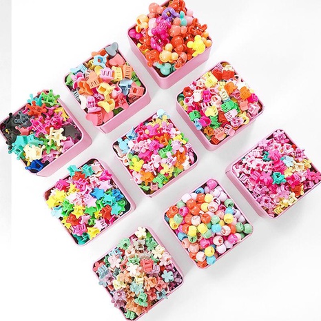100 pieces of colorful flower hairpin beanie clips Korean girls small hair clips's discount tags