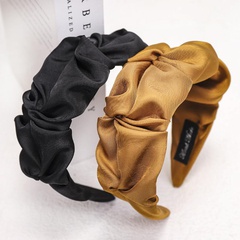 New fashion Korean fold headband cute solid color fabric cheap headband wholesale