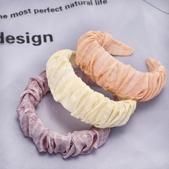 South Korea's new fashion fold cute soft fabric cheap headband wholesale