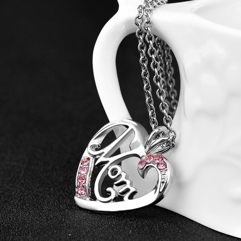 Bijoux Fantaisie Colliers | Nouvelle Mode Cadeau De Fte Des Mres Cratif Maman Amour Diamant Pendentif Collier Nihaojewelry En Gros - OZ04710