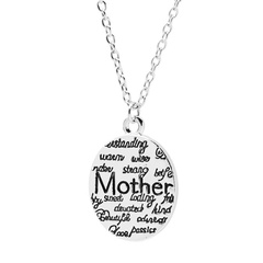 Ali Express WISH Hot Sale Halskette Muttertag Geschenk Mother runde Buchstaben Halskette weibliche Schlüsselbein kette