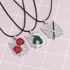 New fashion wings of freedom cruel sword law enforcement unicorn guard rose necklace