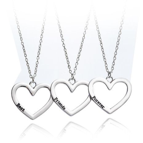 New fashion love three petal necklace Best Forever Friends necklace wholesale's discount tags