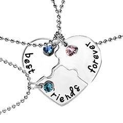 New fashion good friend three-piece Best FriendsForever love accessories necklace