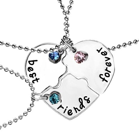 New fashion good friend three-piece Best FriendsForever love accessories necklace's discount tags
