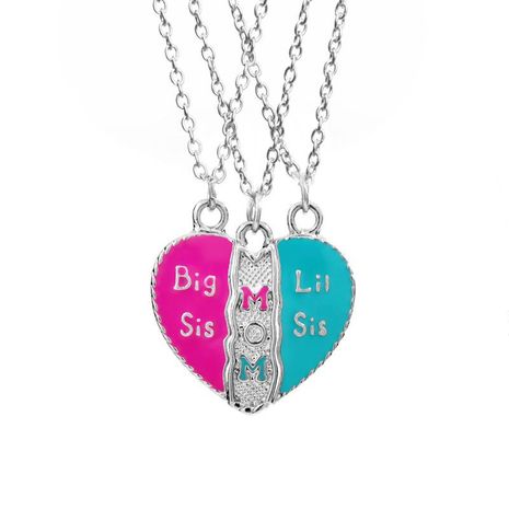Oil drop necklace good sister love BIGMOMLITTLE three-petal stitching necklace clavicle chain's discount tags