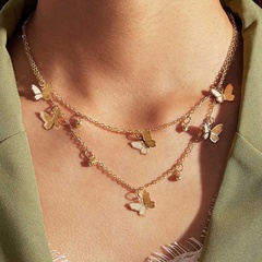 Nueva venta caliente collar de mariposa de moda simple aleación mariposa colgante cadena de clavícula nihaojewelry al por mayor