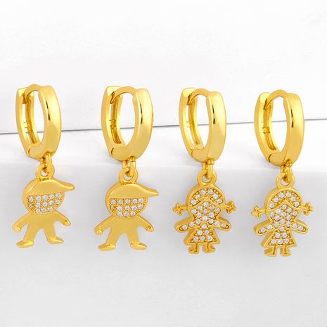 Corée nouvelle mode diamant zircon cuivre boucles d'oreilles nihaojewelry gros's discount tags