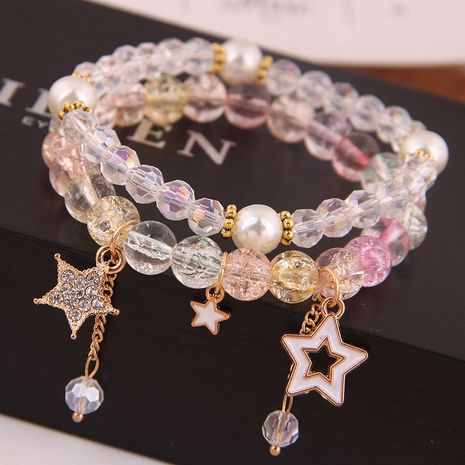 Mode coréenne simple et polyvalent multi-élément pendentif boule de verre de cristal mode double personnalité bracelet nihaojewelry gros's discount tags