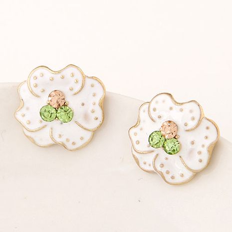 Korean women's earrings wholesale fashion sweet flower temperament earrings's discount tags