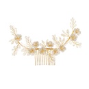 Korean fashion  bridal headdress acrylic white elegant flower hair comb rice bead crystal exquisite comb  hair accessorypicture10