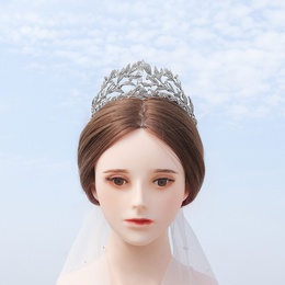 corona retro barroco reina lujo circn diamante conjunto tocado novia boda joyera vestido corona nihaojewely al por mayorpicture9