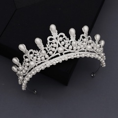 Korean fashion Bridal Wedding Jewelry High-end Diamond Pearl Crown Studio Photo Accessories  Headdress nihaojewely wholesale
