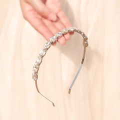 Korean sweet lady water droplets rhinestone  headband  pressure hairpin with accessories nihaojewelry wholesale