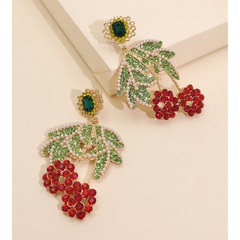 new fashion personality earring trend cute creative popular diamond fruit earrings nihaojewelry wholesale
