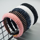 korean simple highend sponge hairband simple widebrimmed fashion handbeaded  temperament headband nihaojewelry wholesalepicture12