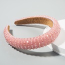 korean simple highend sponge hairband simple widebrimmed fashion handbeaded  temperament headband nihaojewelry wholesalepicture14