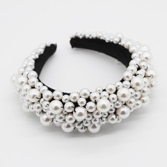 New fashion temperament exaggerated sponge pearl ball headband personality  party hair accessories nihaojewely wholesale