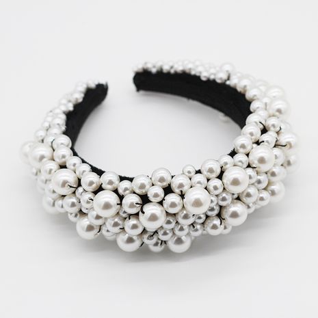 New fashion temperament exaggerated sponge pearl ball headband personality  party hair accessories nihaojewely wholesale's discount tags