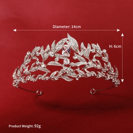 corona retro barroco reina lujo circn diamante conjunto tocado novia boda joyera vestido corona nihaojewely al por mayorpicture14