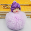 hotsale fashion new Cute sleeping doll fur ball keychain cute sleeping doll coin purse car key pendant wholesalepicture9