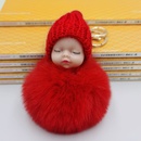hotsale fashion new Cute sleeping doll fur ball keychain cute sleeping doll coin purse car key pendant wholesalepicture11