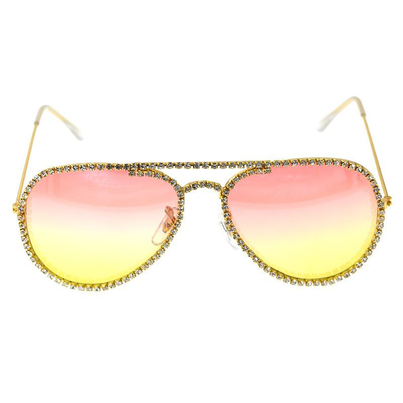 fashion  simple new elegant female tide  diamond avantgarde cat eye sunglasses personality cool sunglasses nihaojewelry wholesale