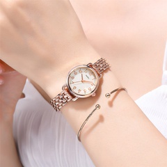 Fashion fine strap digital quartz bracelet watch female Korean version of the college style metal chain compact quartz watch watch