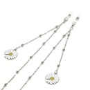 Fashion simple silver white small daisy color retention bead glasses chain metal chain glasses chain wholesalepicture6