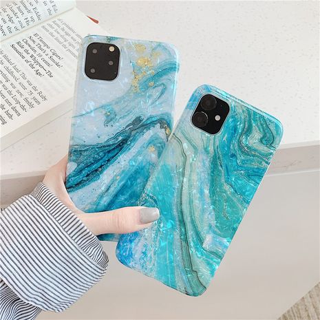 fashion simple green watercolor apple x mobile phone shell shell pattern for iPhonexs max  8 7plus protective shell 6s phone case wholesale's discount tags