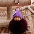 hotsale fashion new quality cute sleeping doll fur ball key ring Meng baby coin purse key pendant wholesalepicture61