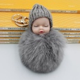 hotsale fashion new Cute sleeping doll fur ball keychain cute sleeping doll coin purse car key pendant wholesalepicture15