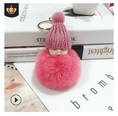 hotsale fashion new Cute sleeping doll fur ball keychain cute sleeping doll coin purse car key pendant wholesalepicture25