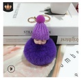 hotsale fashion new Cute sleeping doll fur ball keychain cute sleeping doll coin purse car key pendant wholesalepicture28