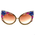 new fashion simple  large frame retro cat eye diamond sunglasses female tide  sunglasses sunscreen shade glasses nihaojewelry wholesalepicture20