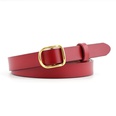 New leather thin belt wild fashion candy color decoration ladies gown dress cowhide knotted belt nihaojewelry wholesalepicture19