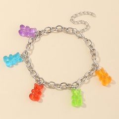 jewelry wholesale sweet and lovely resin bear anklet color bear pendant bracelet wholesale