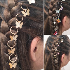 Fashion headdress personalized street shooting braid trend headdress butterfly DIY pendant hair accessories hair clip