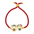 Bracelet japanisches und koreanisches Paar Armband Jungen und Mdchen Armband eingelegt mit farbigen Diamanten Liebe rotes Seil Armband brc18picture21