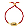 Bracelet japanisches und koreanisches Paar Armband Jungen und Mdchen Armband eingelegt mit farbigen Diamanten Liebe rotes Seil Armband brc18picture19