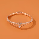 Joyera de moda coreana temperamento pulsera de cisne pequeo oro rosa pulsera de perlas de apertura pulsera joyera clsica popularpicture11