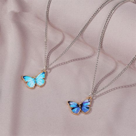 Fashion butterfly necklace personality simple pendant girlfriends Mori couple clavicle chain wholesale's discount tags