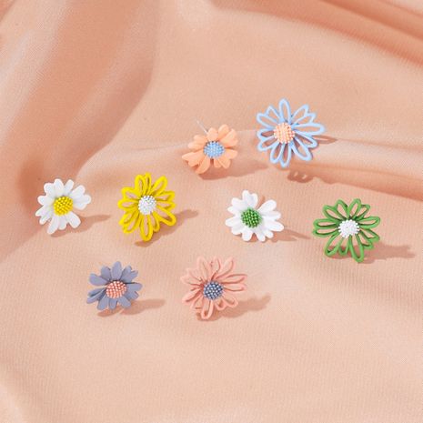 summer flowers earrings sweet hollow asymmetric small daisy earrings feminine wild new earrings's discount tags