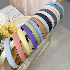 Korean fashion  candy color sponge hair hoop solid color bm fine-edged fabric headband fashion wild hair hole